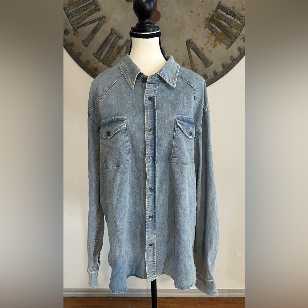 Frye Light Blue Denim Shirt